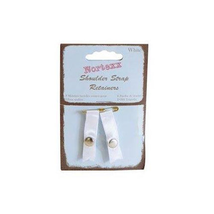 Shoulder Strap Retainers - 10mm - White or Black - 100% Nylon - NBR - ThreadandTrimmings