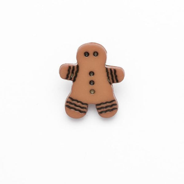 Gingerbread Man Buttons with Shank 16mm x 14mm
