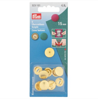 Metal Self Cover Buttons by Prym in Hang Sell Cards - 11mm / 15mm / 19mm / 23mm - ThreadandTrimmings