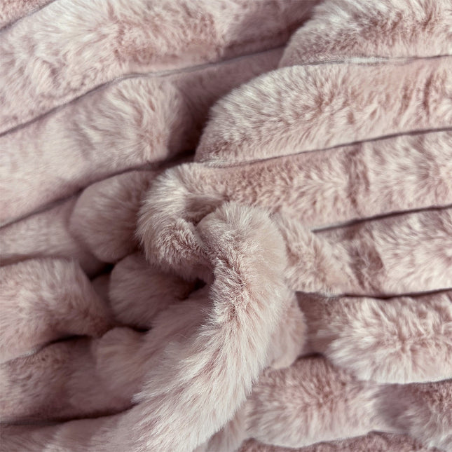 Plush Fur Fabric Blush Dusky Pink 100cm x 155cm Oeko Tex 3326 60