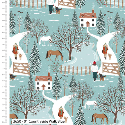 Christmas Fat Quarter Bundle Country Animals 5pk Victoria Louise 3649