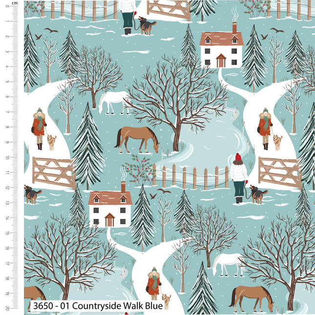 Christmas Fat Quarter Bundle Country Animals 5pk Victoria Louise 3649