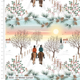 Christmas Cotton Fat Quarters In the Country Victoria Louise Col1 5Pk Bundle3649