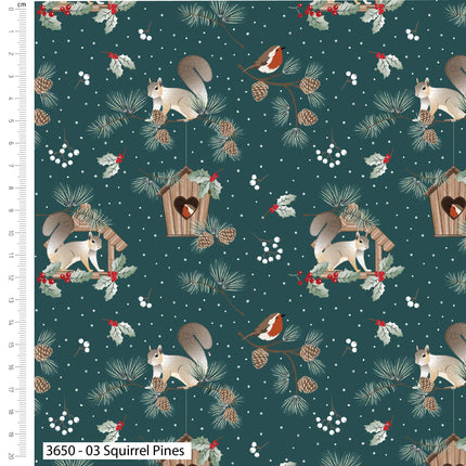 Christmas Fat Quarter Bundle Country Animals 5pk Victoria Louise 3649