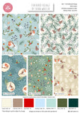 Christmas Cotton Fat Quarters Feathered Foliage Susan Wheeler 5Pk Bundle 3651