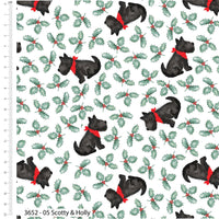 Christmas Cotton Fat Quarters Frosty Paws by Susan Wheeler 5Pk Quilt Bundle 3652