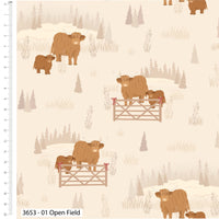 Christmas Cotton Fat Quarters Highland Pastures 5Pk Quilting Craft Bundle 3653