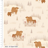 Christmas Cotton Fat Quarters Highland Pastures 5Pk Quilting Craft Bundle 3653