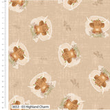 Christmas Cotton Fat Quarters Highland Pastures 5Pk Quilting Craft Bundle 3653
