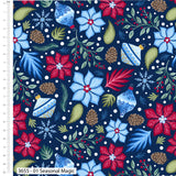 Christmas Cotton Fat Quarters Jewelled Christmas 5Pk Quilting Craft Bundle 3655