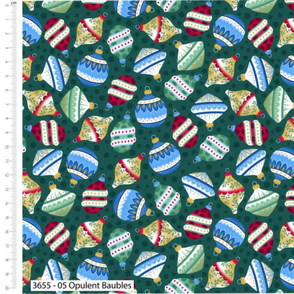 Christmas Cotton Fat Quarters Jewelled Christmas 5Pk Quilting Craft Bundle 3655