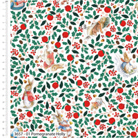 Christmas Cotton Fat Quarters Christmas Orchard Peter Rabbit 5Pk Bundle 3657