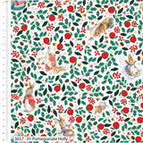 Christmas Cotton Fat Quarters Christmas Orchard Peter Rabbit 5Pk Bundle 3657