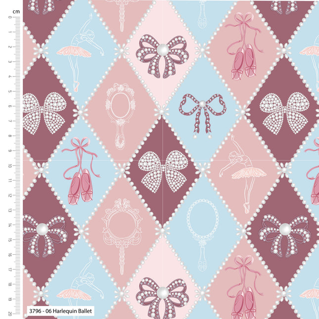 Bows and Ballet Fat Quarters 5pc Pack 100% Cotton by The Crafty Pie