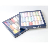 Moon Thread Assorted Box of 24 Cops - 120's Spun Polyester 1000yd Reels