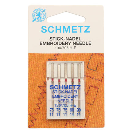 Embroidery Sewing Machine Needles by Schmetz 75 / 90 - Regular and Titanium - ThreadandTrimmings
