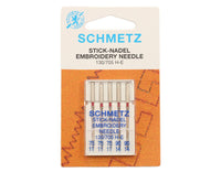 Embroidery Sewing Machine Needles by Schmetz for Domestic Use - Regular and Gold