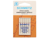 Embroidery Sewing Machine Needles by Schmetz for Domestic Use - Regular and Gold