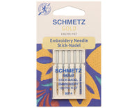 Embroidery Sewing Machine Needles by Schmetz for Domestic Use - Regular and Gold