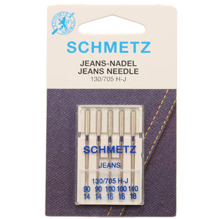 Denim Jean Machine Needles by Schmetz Use for Tightly Woven Fabrics  All Types - ThreadandTrimmings