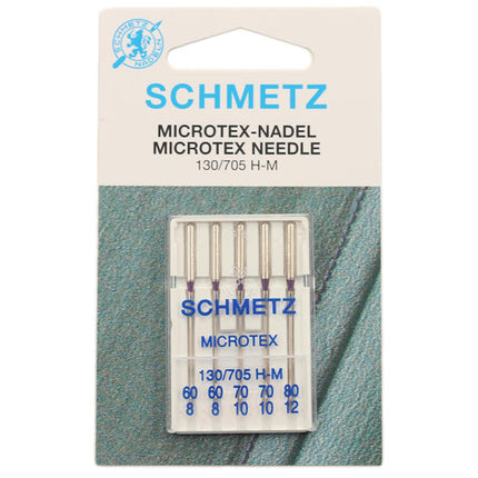 Microtex Sewing Machine Needles for Schmetz Domestic Machines - ThreadandTrimmings
