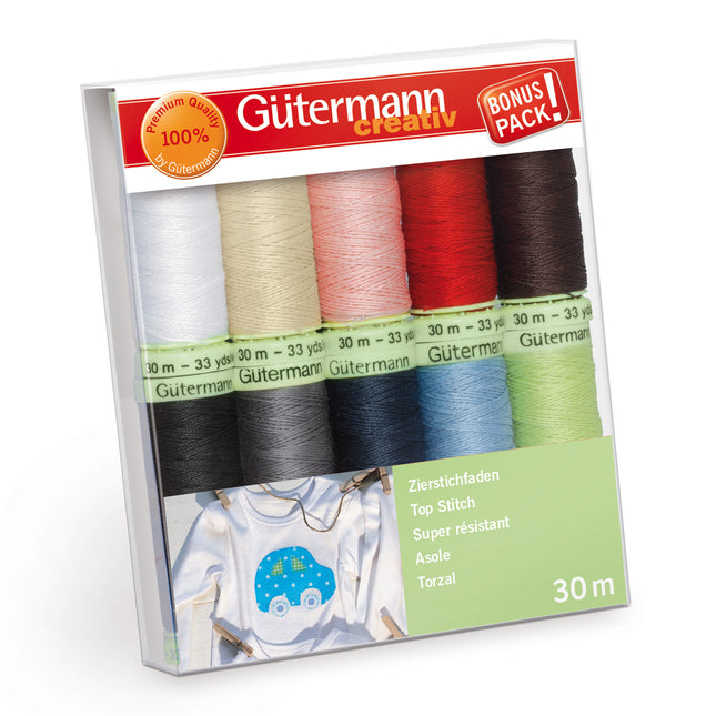 Gätermann creativ thread set packaging with colorful threads inside