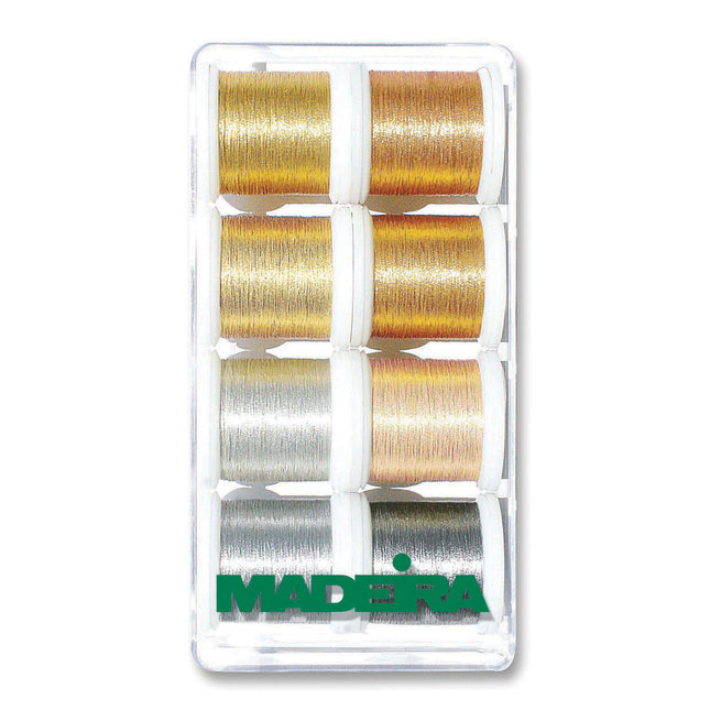 Madeira Smooth Metallic Embroidery Thread 8 x 200m Spools - ThreadandTrimmings