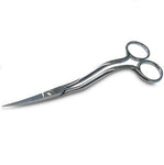 Madeira Double Bent Chrome Applique Scissors - Curved Blade, Bent Handles 9491
