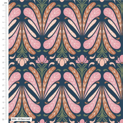 Cotton Fat Quarter Bundle Deco Blooms Art Deco Floral 5pk Craft Cotton Co