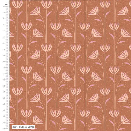 Cotton Fat Quarter Bundle Deco Blooms Art Deco Floral 5pk Craft Cotton Co
