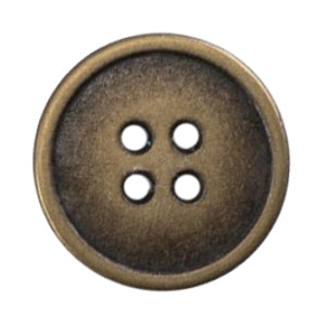 Bronze Rimmed 4 Hole Metal Sewing Buttons 12mm 17mm 19mm Pack of 5