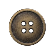 Bronze Rimmed 4 Hole Metal Sewing Buttons 12mm 17mm 19mm Pack of 5