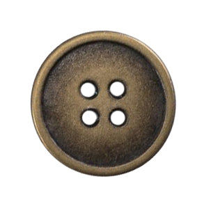 Bronze Rimmed 4 Hole Metal Sewing Buttons 12mm 17mm 19mm Pack of 5
