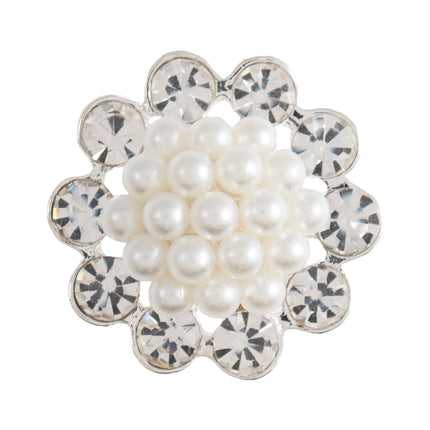 Diamante Crystal Shank Buttons Flower Bow Pearl 11mm to 24mm Pack of 5