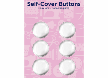 Self Cover Buttons by Hemline Brass Metal - Easy to Fit - 6 Sizes 11mm - 38mm - ThreadandTrimmings