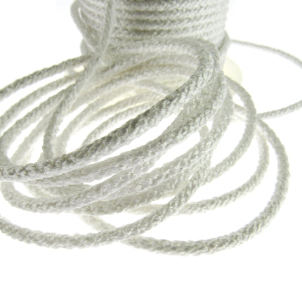 Rayon Braided Lacing Drawstring Cord by British Trimmings - Narrow 4mm Wide Cord - ThreadandTrimmings