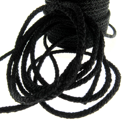 Rayon Braided Lacing Drawstring Cord by British Trimmings - Narrow 4mm Wide Cord - ThreadandTrimmings
