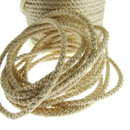Rayon Braided Lacing Drawstring Cord by British Trimmings - Narrow 4mm Wide Cord - ThreadandTrimmings
