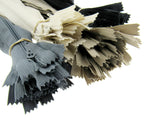 Nylon Closed End Cushion Zips No3 12" to 22" Black Grey Cream Beige Bulk Qty