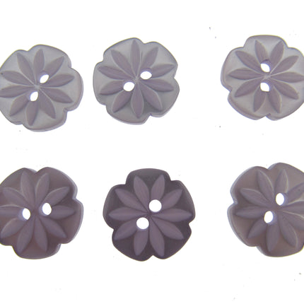 Round Daisy Flower Cut Polyester Buttons 2 Hole Sewing Craft 13 15 18mm CP8 Pack
