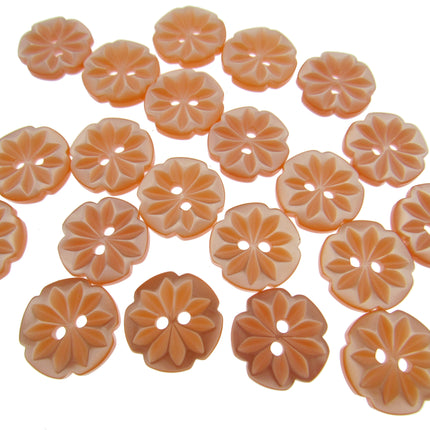 Round Daisy Flower Cut Polyester Buttons 2 Hole Sewing Craft 13 15 18mm CP8 Pack