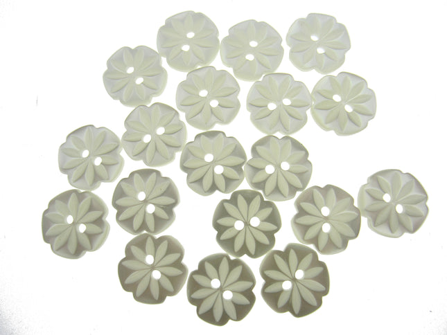 Round Daisy Flower Cut Polyester Buttons 2 Hole Sewing Craft 13 15 18mm CP8 Pack