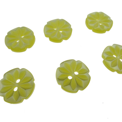 Round Daisy Flower Cut Polyester Buttons 2 Hole Sewing Craft 13 15 18mm CP8 Pack
