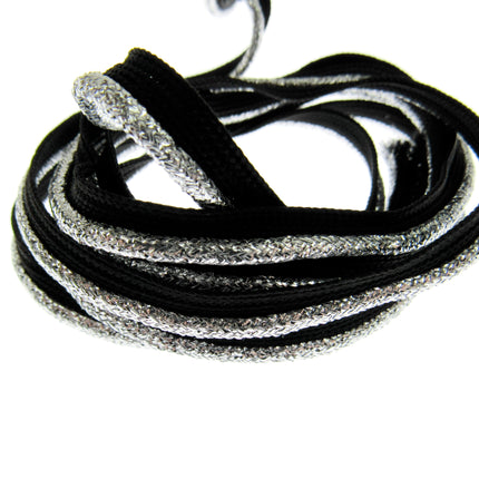 Flanged Piping Cord With Lurex Edge - 8mm - Choose Length & Colour Silver Gold