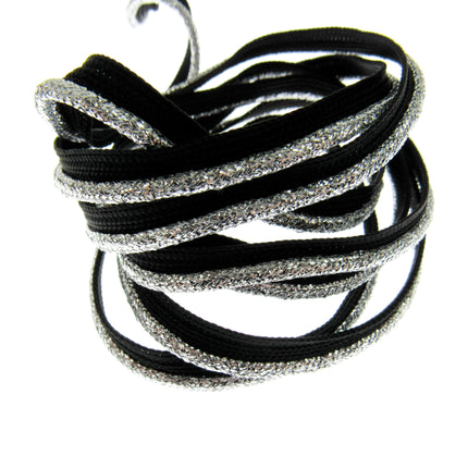 Flanged Piping Cord With Lurex Edge - 8mm - Choose Length & Colour Silver Gold