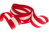 Polish, Danish, Austrian, Swiss Red & White Striped Ribbon 15mm 25mm 40mm