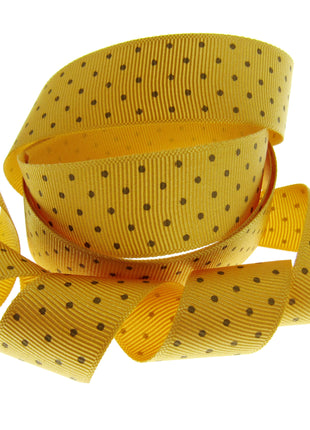 Polka Dot Grosgrain Ribbon Spotty Ribbon 12 Great Colours 22mm Wide 53759 - ThreadandTrimmings