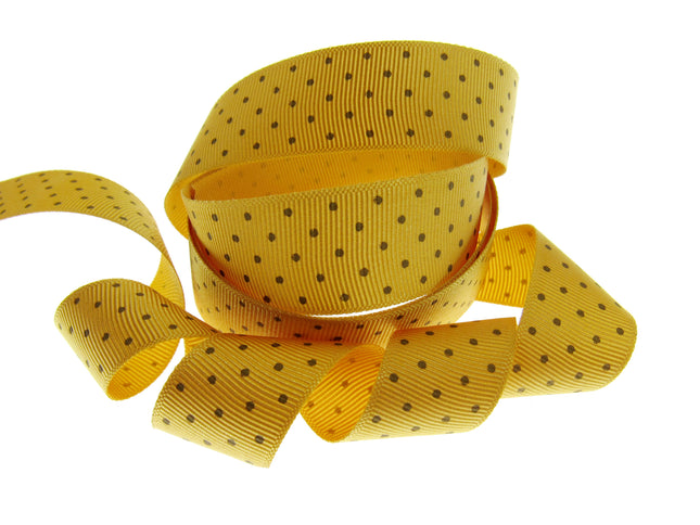 Polka Dot Grosgrain Ribbon Spotty Ribbon 12 Great Colours 22mm Wide 53759 - ThreadandTrimmings