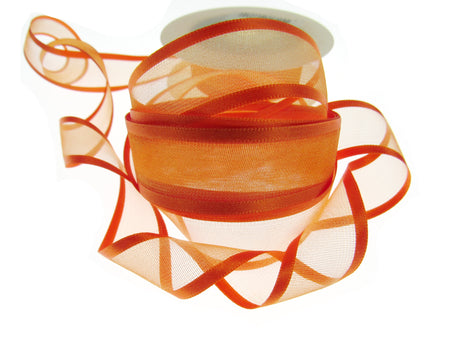 Organza Chiffon Ribbon with Double Sided Satin Edge x 5m - Wedding Ribbon - ThreadandTrimmings