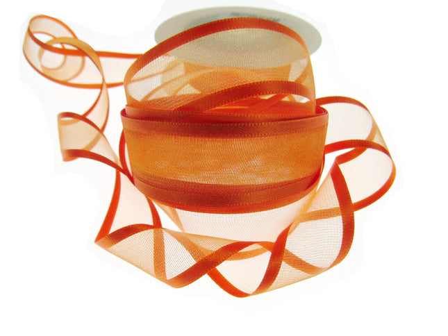 Organza Chiffon Ribbon with Double Sided Satin Edge x 5m - Wedding Ribbon - ThreadandTrimmings
